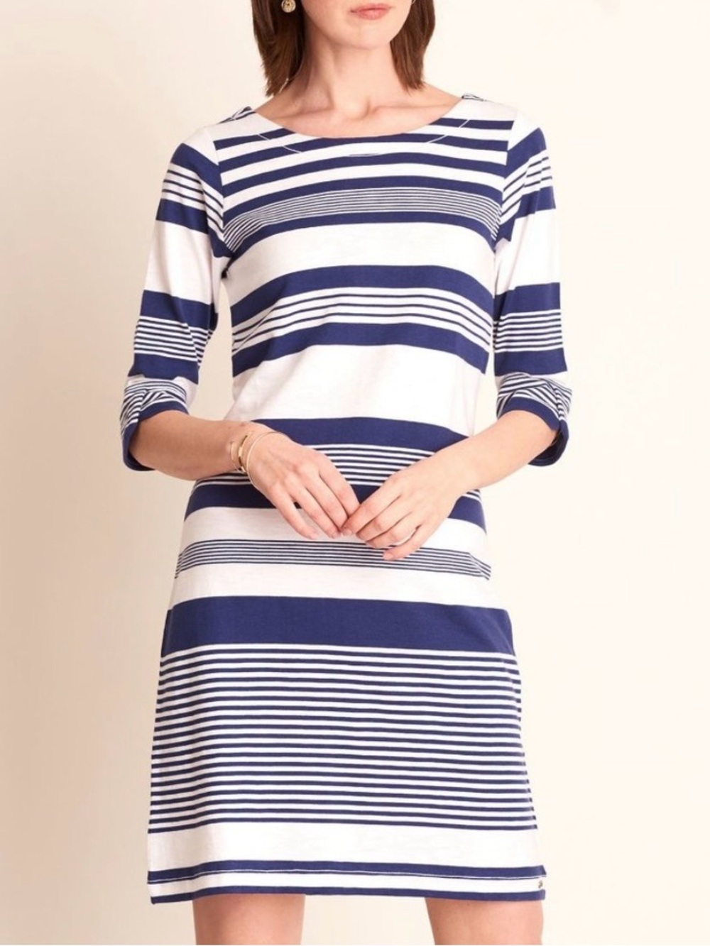 Hatley Lucy Dress in Seaside Stripes Navy & White; NWT, Sz. M